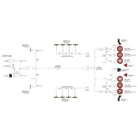 LED Gesamt Kit Leuchten + Verkabelung für Anhänger, mit blinkenden Seitenansicht Positionsleuchte